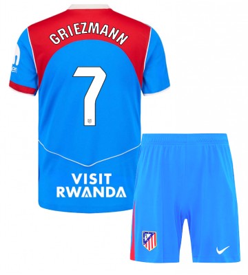 Atletico Madrid Antoine Griezmann #7 Tredje Kläder Barn 2025-26 Kortärmad (+ Korta byxor)